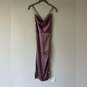 SHEIN SXY Mauve Satin Slip Dress – Size L, NWT